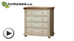 Watch Shabby Chic Solid Mango 4 Drawer Chest video